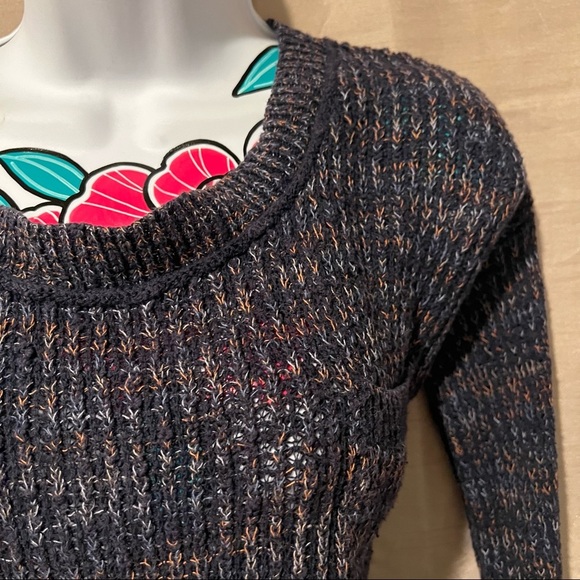 Free People Navy Knit Sweater Lace Back - Picture 6 of 6